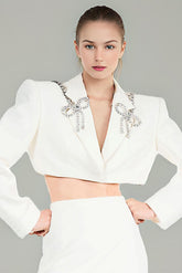 CRYSTAL CROP BLAZER